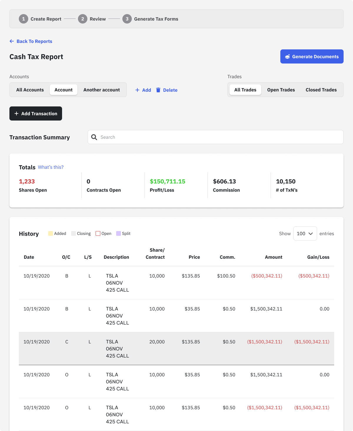 image of trader performing an independent capital gain/loss calculation using Audit My Broker from TraderFyles